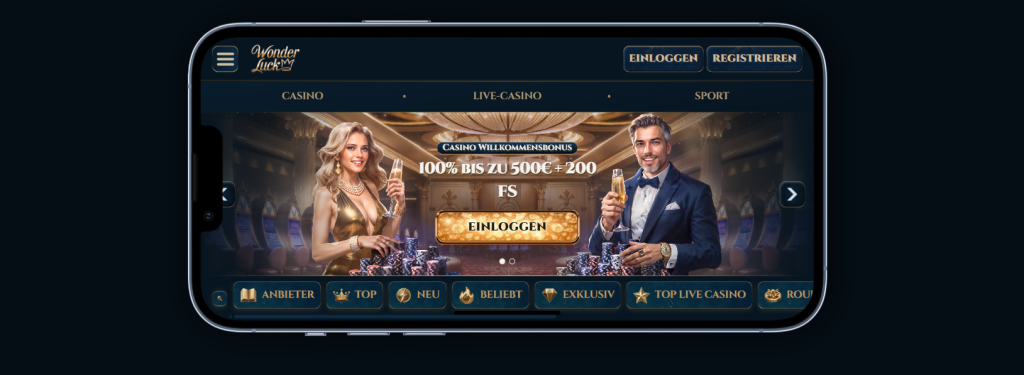 WonderLuck Casino App Screenshot